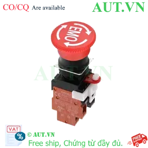 Ảnh của Nút Dừng Khẩn Cấp Omron A22E-M-11-EMO - Đầu Nấm Đỏ, 1NO+1NC, Xoay Reset