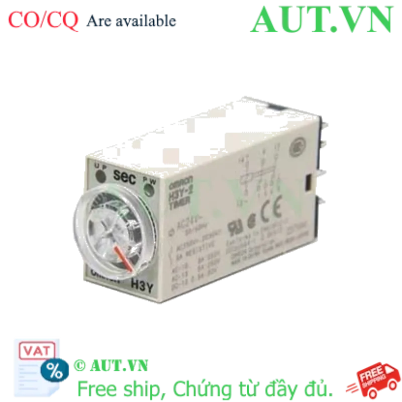 Ảnh của Timer Omron H3Y-2 AC24 30S - Rơ Le Thời Gian ON Delay 24VAC (1-30s)