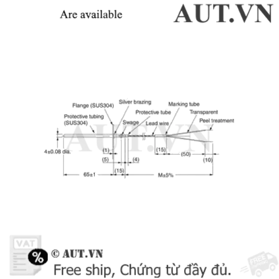 Ảnh của Cảm biến nhiệt độ Omron E52-THE6F 0-100 1M