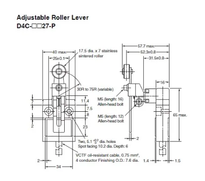 Ảnh của Công tắc hành trình Limit Switch  Omron D4C-1227-P