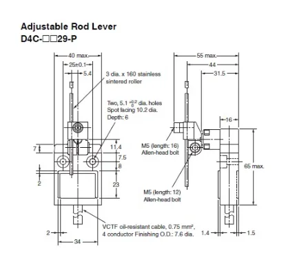 Ảnh của Công tắc hành trình Limit Switch  Omron D4C-1229-P