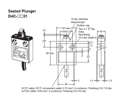 Ảnh của Công tắc hành trình Limit Switch  Omron D4C-1231