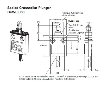 Ảnh của Công tắc hành trình Limit Switch  Omron D4C-1233