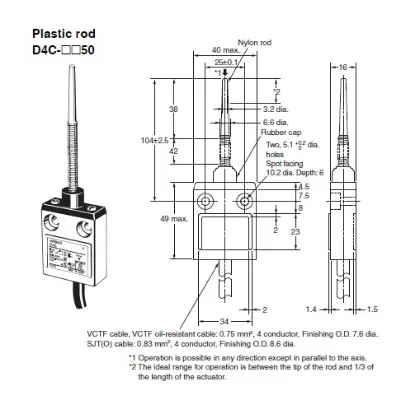 Ảnh của Công tắc hành trình Limit Switch  Omron D4C-1250