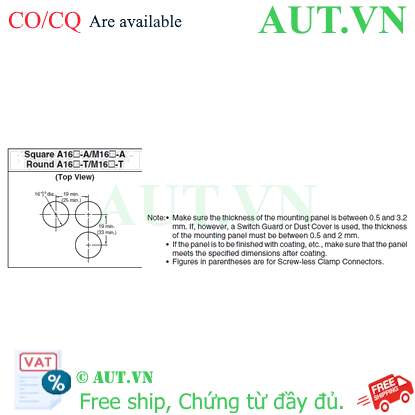 Ảnh của Công tắc nút nhấn Omron A165-TYA-2S