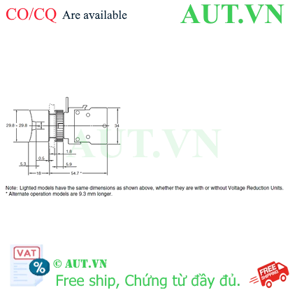 Ảnh của Công tắc nút nhấn Omron A22L-DY-24A-11A