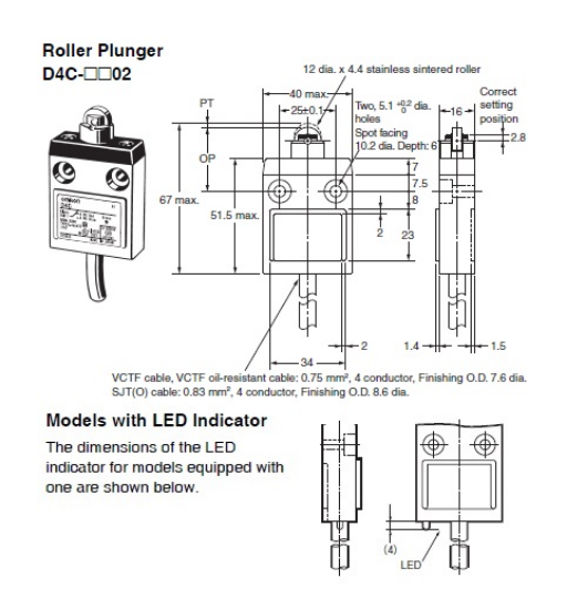 Ảnh của aut.vn Công tắc hành trình Limit Switch  Omron D4C-3202