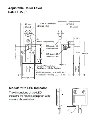 Ảnh của Công tắc hành trình Limit Switch  Omron D4C-3227-P