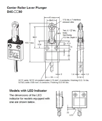 Ảnh của Công tắc hành trình Limit Switch  Omron D4C-3260