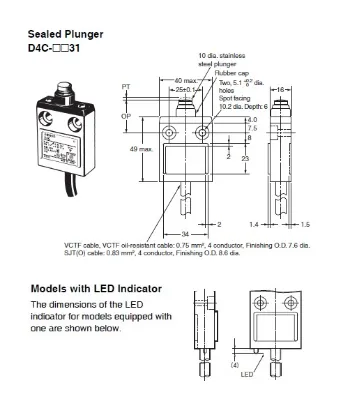 Ảnh của Công tắc hành trình Limit Switch  Omron D4C-6231