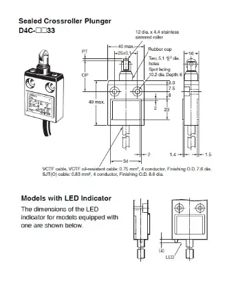Ảnh của Công tắc hành trình Limit Switch  Omron D4C-6233
