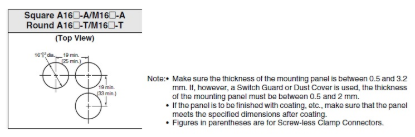 Ảnh của Công tắc nút nhấn Omron A165L-TWA-T2-2S