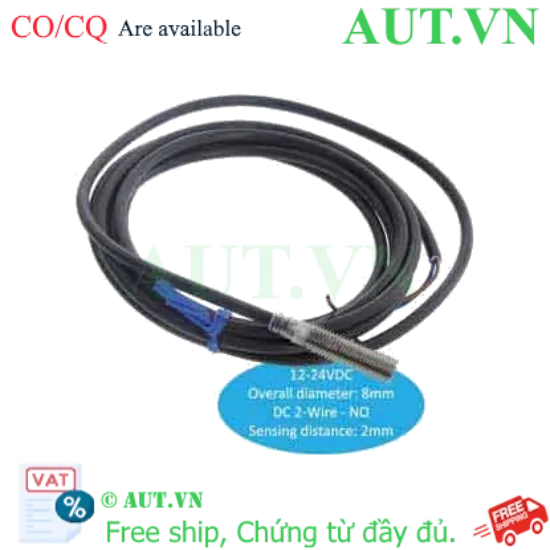 Ảnh của Cảm biến tiệm cận Omron E2E-X2D1-N 2M - M8, 2mm, NO (Chính Hãng AUT VN)