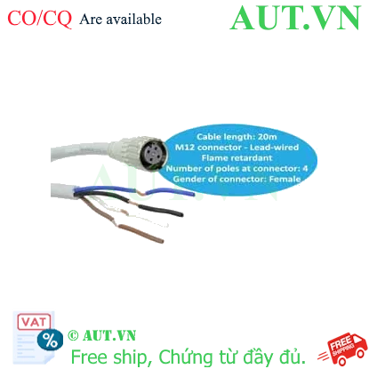 Ảnh của Cable cho cảm biến Omron XS5F-D421-L80-F