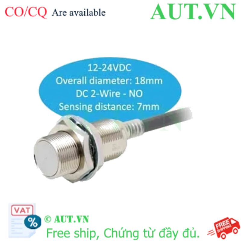 Ảnh của Cảm biến tiệm cận Omron E2E-X7D1-N 5M | M18, 2 Dây DC, 7mm Chính hãng AUT VN
