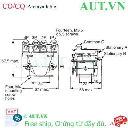 Ảnh của Rơ le trung gian Omron MM4XB DC200/220