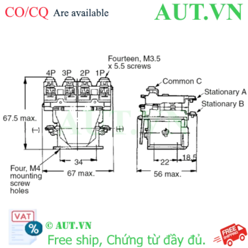 Ảnh của Rơ le trung gian Omron MM4XB DC200/220