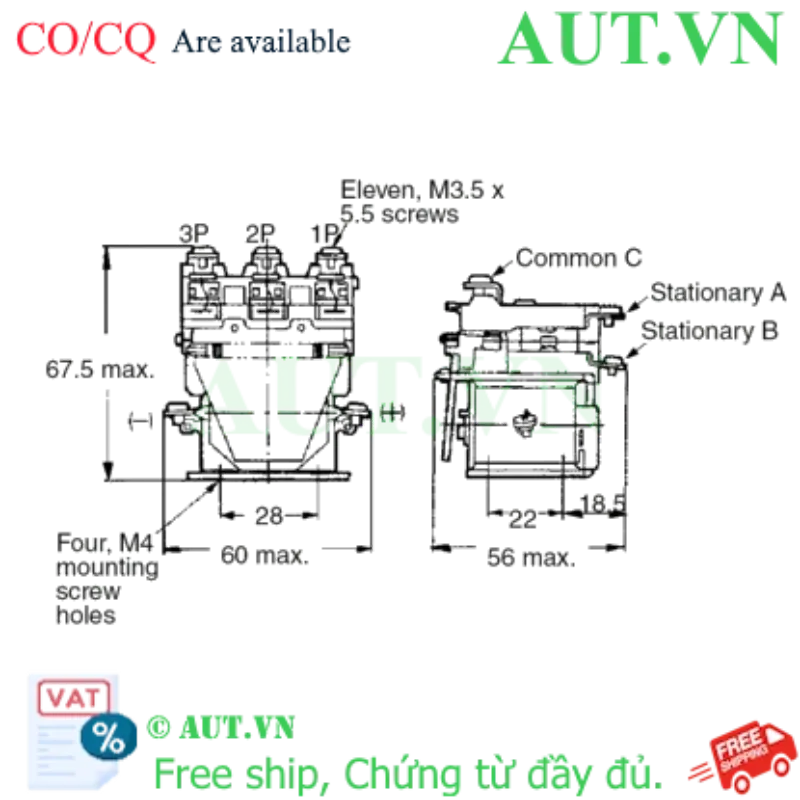 Ảnh của Rơ le trung gian Omron MM3XB DC100/110