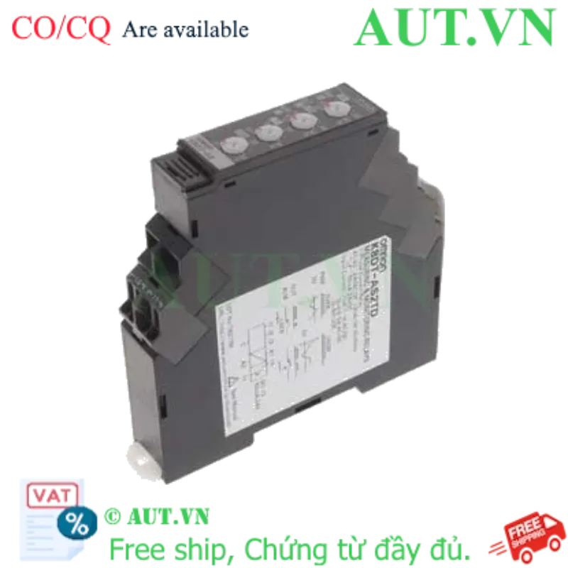 Ảnh của Rơ le bảo vệ dòng Omron K8AK-AS2 (100-240VAC) - Chống Quá Dòng & Sụt Dòng, Lắp Thanh Ray DIN