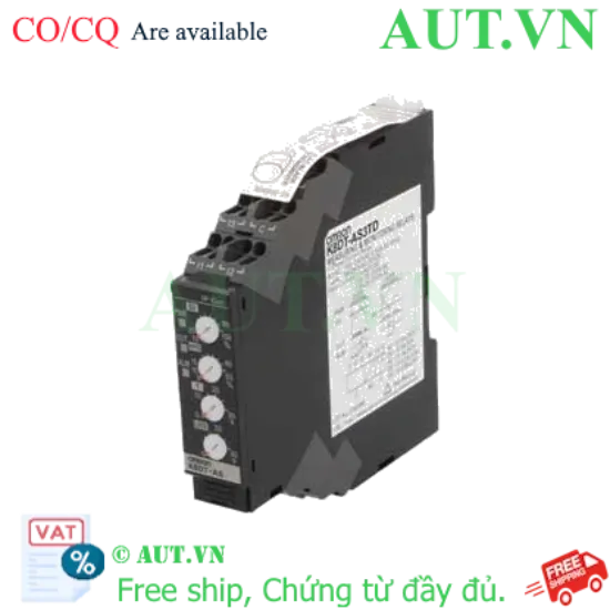 Ảnh của Rơ le bảo vệ dòng Omron K8DT-AS3TD: Chống Quá Dòng & Sụt Dòng, Nguồn 24VAC/DC, Chuẩn DIN Rail