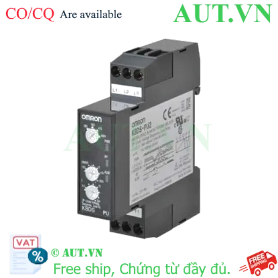 Ảnh của Rơ le bảo vệ pha Omron K8DS-PU2: Chống Mất Pha, Đảo Pha, Thấp Áp - Thiết Kế Slim 17.5mm Chính Hãng AUT VN