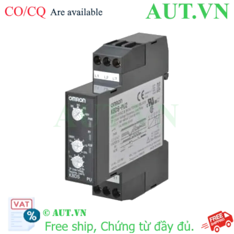 Ảnh của Rơ le bảo vệ pha Omron K8DS-PU2: Chống Mất Pha, Đảo Pha, Thấp Áp - Thiết Kế Slim 17.5mm