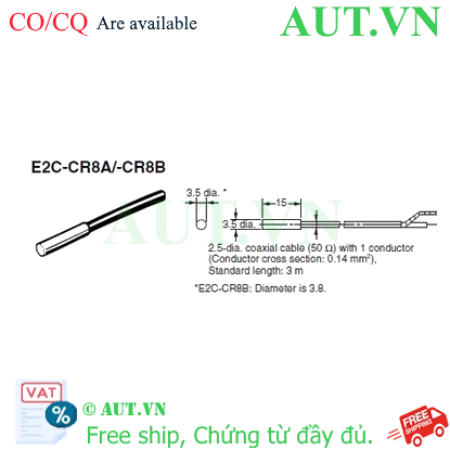 Ảnh của Cảm biến tiệm cận Omron E2C-CR8B 3M