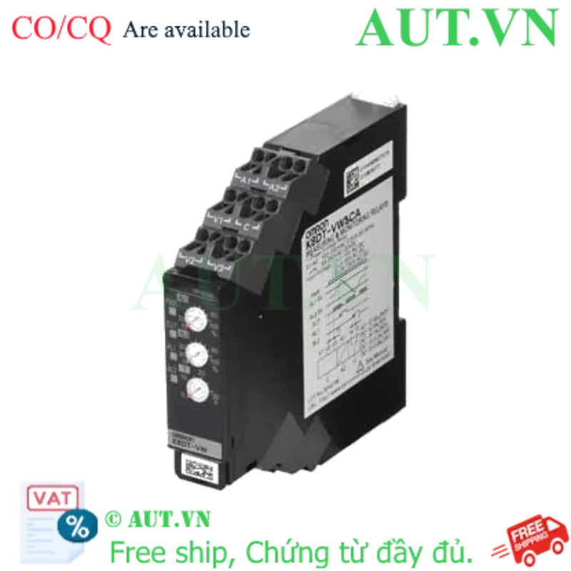 Ảnh của Rơ le bảo vệ điện áp Omron K8DT-VW3CA - Chống Quá/Thấp Áp, 100-240VAC, Thiết kế Slim 17.5mm