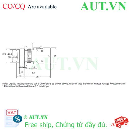 Ảnh của Công tắc nút nhấn Omron A22L-CA-T1-10A