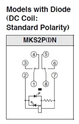 Ảnh của Rơ le trung gian  Omron MKS2PIN DC48