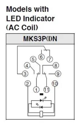 Ảnh của Rơ le trung gian  Omron MKS3PIN AC6