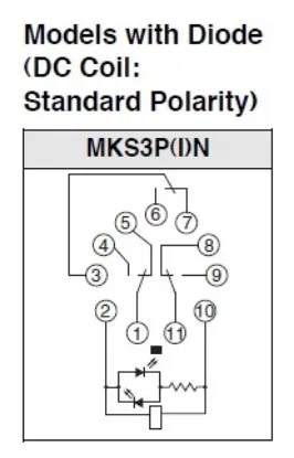 Ảnh của Rơ le trung gian  Omron MKS3PIN DC6
