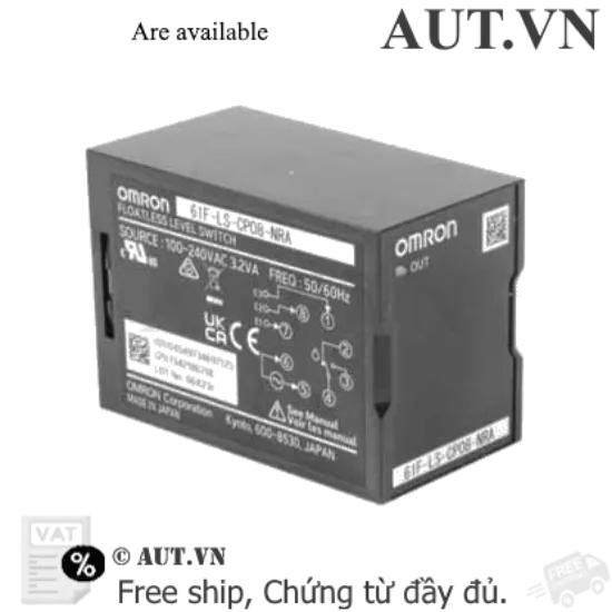 Ảnh của Bộ điều khiển mực nước Omron 61F-LS-CP08-NRA | 100-240VAC, Truyền xa 4km, Chống Cạn & Tràn
