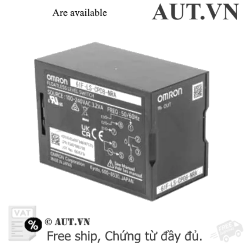 Ảnh của Bộ Điều Khiển Mực Nước Omron 61F-LS-CP08-NRA | 100-240VAC, Truyền Xa 4km, Chống Cạn & Tràn