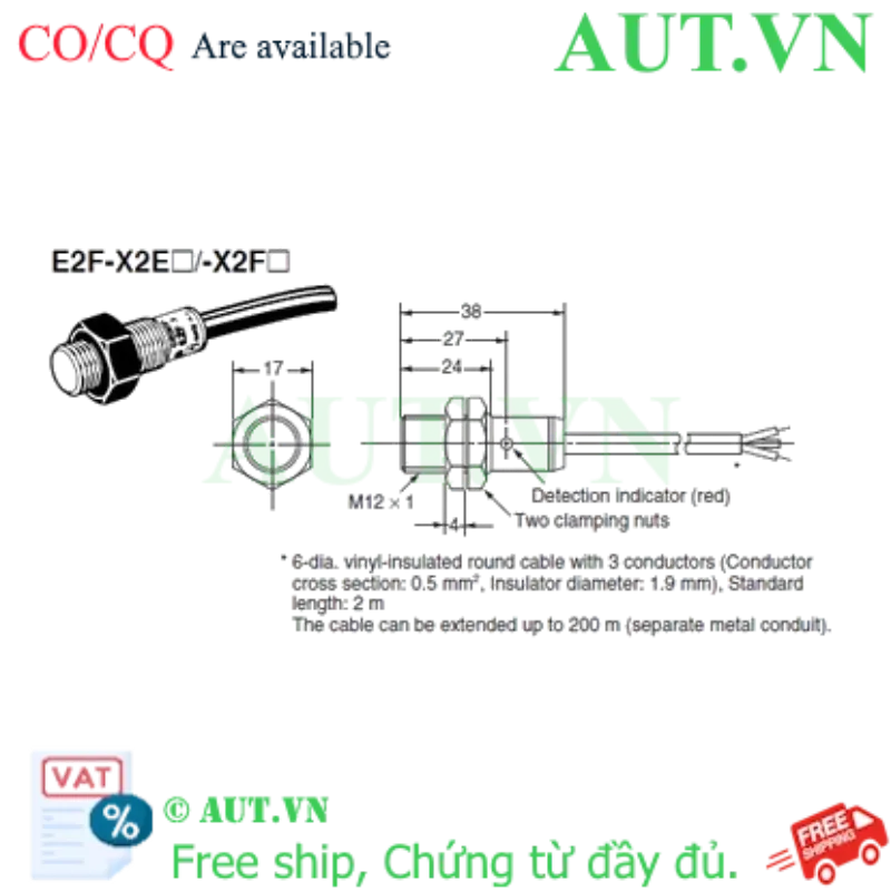 Ảnh của Cảm biến tiệm cận Omron E2F-X2F2 2M