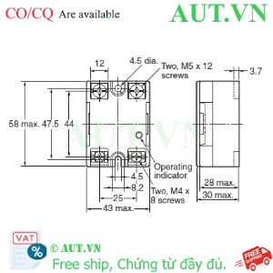 Ảnh của Relay Bán Dẫn Omron G3NA-240B-UTU 40A: 24-240VAC, Zero-Cross, Siêu Bền
