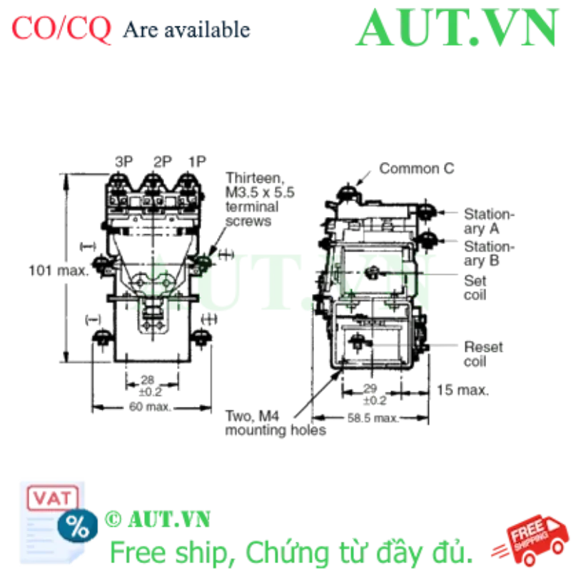 Ảnh của Rơ le trung gian Omron MM3XKB DC100/110