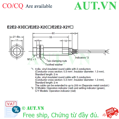 Ảnh của Cảm biến tiệm cận Omron E2E2-X2Y2 2M