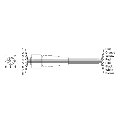 Ảnh của Cable cho cảm biến Autonics CID8-3T