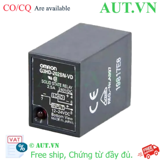 Ảnh của Relay bán dẫn Omron G3HD-202SN-VD DC12-24V