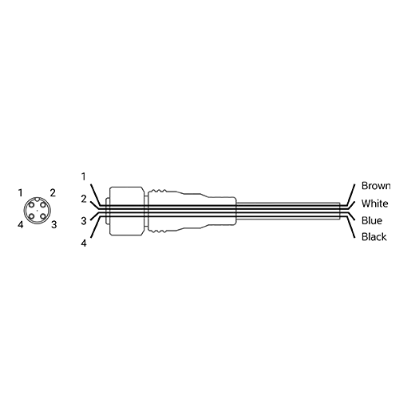 Ảnh của Cable cho cảm biến Autonics CIDH4-2