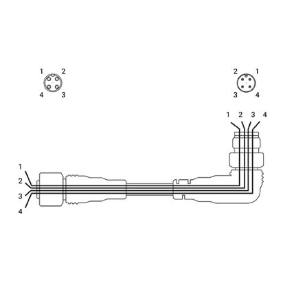 Ảnh của Cable cho cảm biến Autonics C3DH4-3