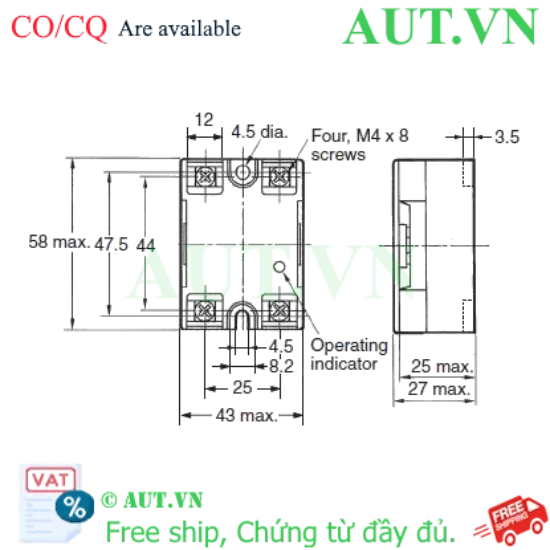 Ảnh của Relay bán dẫn Omron G3NA-D210B-UTU DC5-24