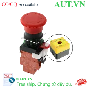 Ảnh của Nút Dừng Khẩn Cấp Omron A22E-M-11B - Đầu Nấm, 1NO+1NC, Màu Đỏ