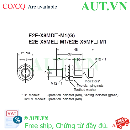 Ảnh của Cảm biến tiệm cận Omron E2E-X8MD1S-M1