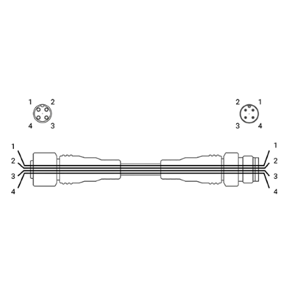 Ảnh của Cable cho cảm biến Autonics C1DH4-3