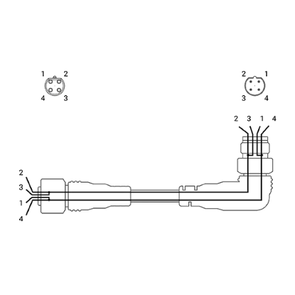 Ảnh của Cable cho cảm biến Autonics C3A4-5