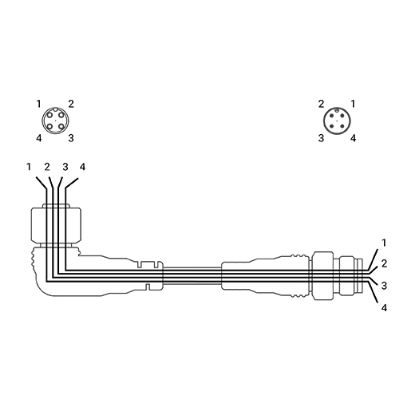 Ảnh của Cable cho cảm biến Autonics C4DH4-1