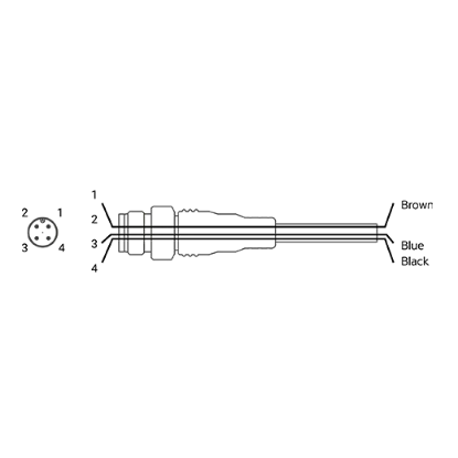 Ảnh của Cable cho cảm biến Autonics CID3-5P