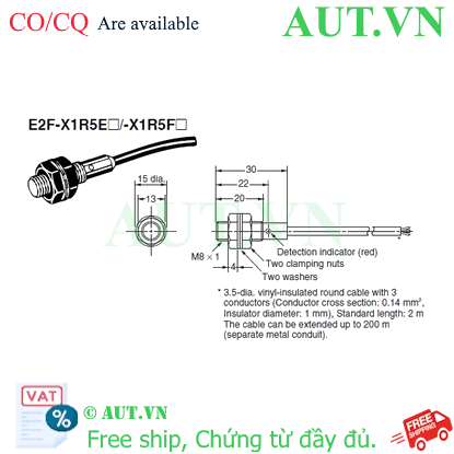 Ảnh của Cảm biến tiệm cận Omron E2F-X1R5F2 2M